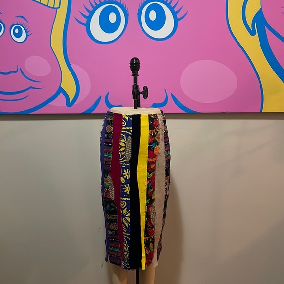 Moschino Jeans Patchwork Pencil Skirt